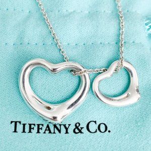 🌺 Tiffany & Co. | Rare Elsa Peretti Double Open Heart Pendant